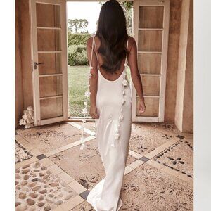 Meshki Elenora Rose Gown- White XS NWT